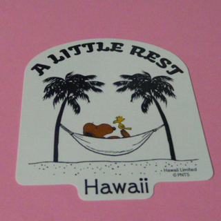 スヌーピー(SNOOPY)のスヌーピー　モニホノルル　A LITTLE REST　 HAWAII　ステッカー(キャラクターグッズ)