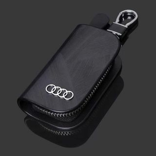 アウディ(AUDI)キーケース レザー 革 キーカバー 高級 黒 1(キーホルダー)