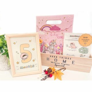 月齢フォト マンスリーカード 32面16枚セット 出産祝い プレゼント 新品