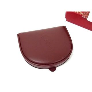 カルティエ(Cartier)の■極美品■ Cartier カルティエ マストライン レザー コインケース コインパース 小銭入れ メンズ ボルドー系 FG7752(財布)