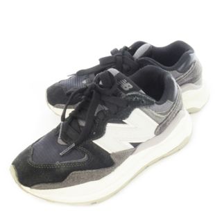 ニューバランス(New Balance)のNEW BALANCE 57/40 スニーカー スエード ロゴ 24.0 黒(スニーカー)