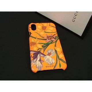グッチ(GUCCI)のGUCCI グッチ iPhoneX/XS 対応 アイフォンケース スマホケース オレンジ系×マルチカラー FN5043(その他)