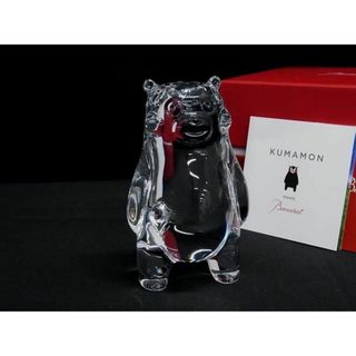 バカラ(Baccarat)の■新品同様■ Baccarat バカラ くまもん クリスタルガラス オブジェ 置物 インテリア フィギュリン クリア BM7548(食器)