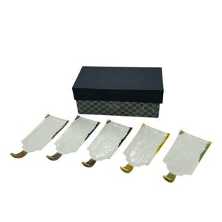 未使用品 秀峰窯 慶鶴 羽子板皿揃 5客 和食器 小皿 和 おしゃれ 正月 中古 W４(食器)
