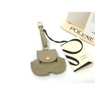 ■新品■未使用■ POLENE ポレーヌ レザー AirPodsケース エアポッズケース イヤフォンケース レディース グレージュ系 BP1812(その他)