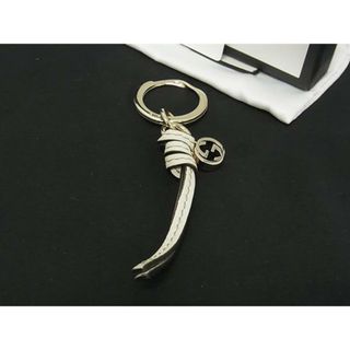 グッチ(GUCCI)の■新品同様■ GUCCI グッチ インターロッキングG レザー キーリング キーホルダー ゴールド系×アイボリー系 FN4941(その他)