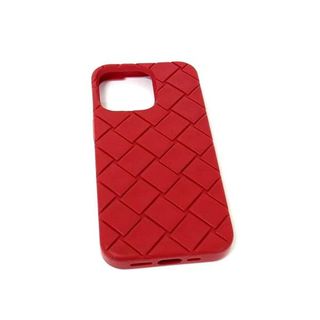ボッテガヴェネタ(BOTTEGA VENETA)の■美品■BOTTEGA VENETA ボッテガヴェネタ イントレチャート ラバー iPhone14Pro対応 アイフォンケース スマホケース レッド系 FH7346(その他)