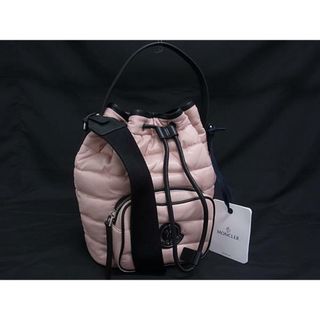 モンクレール(MONCLER)の■新品同様■ MONCLER モンクレール ナイロン×レザー 2WAY 巾着型 ハンドバッグ ショルダー クロスボディ ピンク系 BP1892(その他)