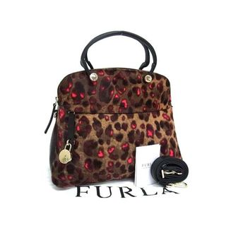 フルラ(FURLA)の■新品■未使用■ FURLA フルラ パイパー ハラコ レオパード ヒョウ柄 2WAY ハンドバッグ ショルダー レディース ブラウン系 FG8997(ハンドバッグ)