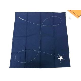 エルメス(HERMES)の■新品■未使用■ HERMES エルメス コンステラシオン コットン100% ハンカチ ハンカチーフ メンズ レディース ネイビー系 FG9735(その他)