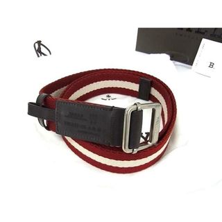 バリー(Bally)の■新品■未使用■ BALLY バリー レッドライン キャンバス×レザー ベルト 表記サイズ 100/40 メンズ レッド系 FG9728(その他)