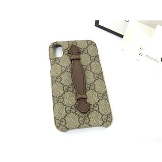 グッチ(GUCCI)の■新品■未使用■ GUCCI グッチ 587649 617664 GGスプリーム GG柄 PVC iPhone X XS 対応 アイフォンケース ブラウン系 BL8634(その他)
