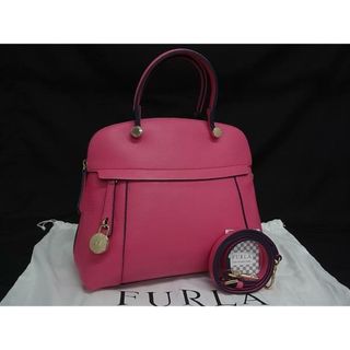 フルラ(FURLA)の■新品同様■ FURLA フルラ パイパー レザー 2WAY ハンドバッグ ショルダー 斜め掛け レディース ピンク系 FL6168(ショルダーバッグ)