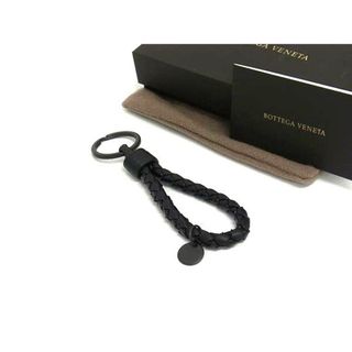 ボッテガヴェネタ(BOTTEGA VENETA)の■新品同様■ BOTTEGA VENETA ボッテガヴェネタ イントレチャート レザー キーホルダー キーリング チャーム ブラック系 FL6501(その他)
