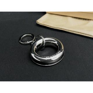 バーバリー(BURBERRY)の■美品■ BURBERRY バーバリー レザー キーホルダー キーリング チャーム レディース シルバー系×ブラック系 FL6539(その他)