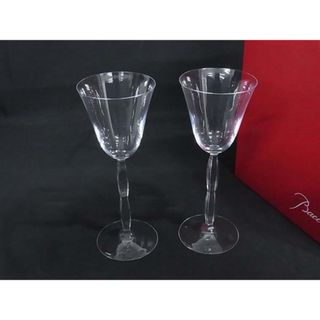 バカラ(Baccarat)の■美品■ Baccarat バカラ オンド クリスタルガラス ワイングラス 食器 テーブルウェア ペア 2客セット クリア BM8035(食器)