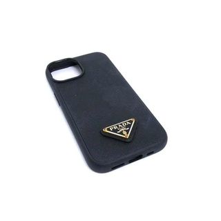 プラダ(PRADA)のPRADA プラダ サフィアーノレザー  iPhone15対応 アイフォンケース スマホケース メンズ レディース ブラック系 BN3611(その他)