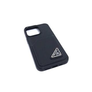 プラダ(PRADA)のPRADA プラダ サフィアーノレザー iPhone13 Pro アイフォンケース スマホケース メンズ レディース ブラック系 BN3612(その他)