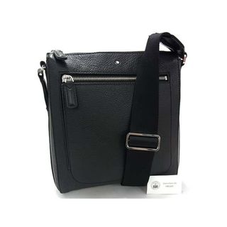 モンブラン(MONTBLANC)の■新品同様■ MONT BLANC モンブラン レザー ショルダーバッグ 斜め掛け 肩掛け メンズ ブラック系 FS0672(ショルダーバッグ)