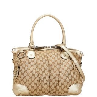 グッチ(GUCCI)のグッチ GGキャンバス ハンドバッグ ショルダーバッグ 2WAY 285730 キャンバス レディース GUCCI 【1-0220067】(ハンドバッグ)