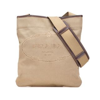 プラダ(PRADA)のプラダ ロゴジャガード 斜め掛け ショルダーバッグ キャンバス レディース PRADA 【205-20336】(ショルダーバッグ)