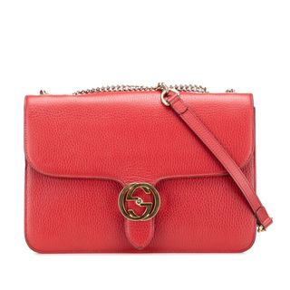 グッチ(GUCCI)のグッチ インターロッキングG チェーン ショルダーバッグ 510303 レザー レディース GUCCI 【205-20337】(ショルダーバッグ)