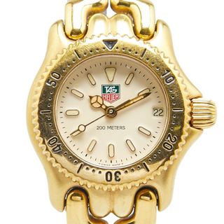 タグホイヤー(TAG Heuer)のタグホイヤー セル 腕時計 S94.708M クオーツ ベージュ文字盤 ステンレススチール レディース TAG HEUER 【214-20844】(腕時計)