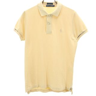 ラルフローレン(Ralph Lauren)の古着 RALPH LAUREN ラルフローレン 半袖 ポロシャツ L ベージュ系 鹿の子 ビーズ刺_ レディース(ポロシャツ)