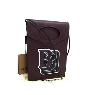 バーバリー(BURBERRY)の■新品同様■ BURBERRY バーバリー ディープマルーン レザー クロスボディ ショルダーバッグ ポシェット パープル系 FS2892(ショルダーバッグ)