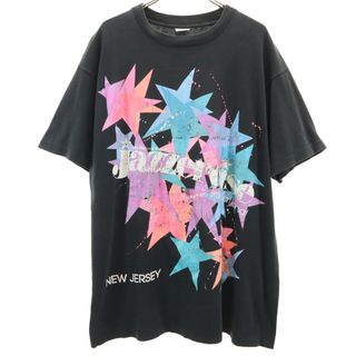 フルーツオブザルーム(FRUIT OF THE LOOM)の古着 FRUIT OF THE LOOM フルーツオブザルーム 90s USA製 オールド Jazzercise International 半袖 Tシャツ XL ブラック シングルステッチ 企業モノ メンズ(Tシャツ/カットソー(半袖/袖なし))