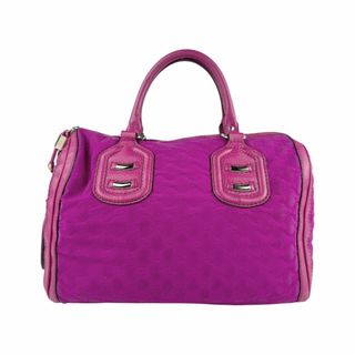 グッチ(GUCCI)のグッチ GUCCI ハンドバッグ GGネオプレーン ナイロンキャンバス/レザー パープル/ピンク シルバー レディース 241097 送料無料【中古】 z6072(ハンドバッグ)