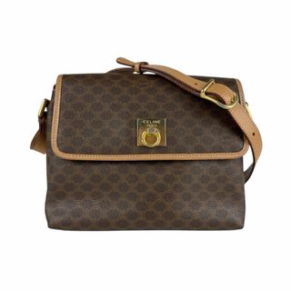 セリーヌ(CELINE)のセリーヌ CELINE ショルダーバッグ マカダム PVC/レザー ブラウン ゴールド レディース 送料無料【中古】 z6059(ショルダーバッグ)