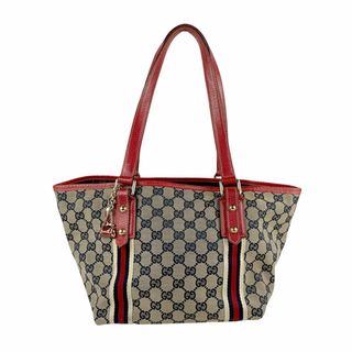 グッチ(GUCCI)のグッチ GUCCI ショルダーバッグ GGキャンバス/レザー ネイビー/ベージュ/レッド ゴールド レディース 137396 送料無料【中古】 z6094(ショルダーバッグ)