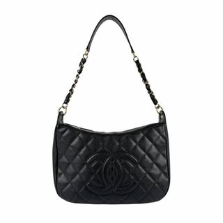 シャネル(CHANEL)のシャネル CHANEL ショルダーバッグ キャビアスキンレザー ブラック レディース 送料無料【中古】 z6104(ショルダーバッグ)