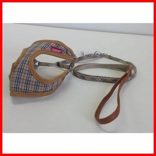 リードッグ 首輪 Bチェックフロントハーネスリード ブラウン S サイズ