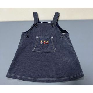 【ファミリア】ジャンパースカート　ジャンスカ　ファミちゃん刺繍　80cm