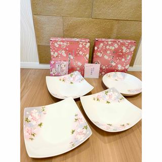 4点セット　宇野千代　食器　華ざくら　桜　さくら