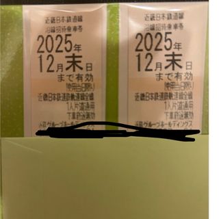 近鉄グループ　株主優待　乗車券　2枚(鉄道乗車券)