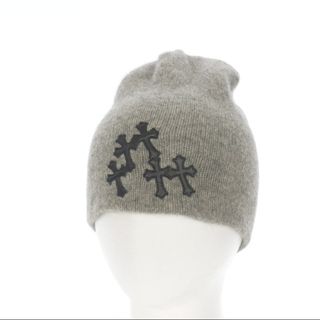 クロムハーツ(Chrome Hearts)のクロムハーツ CHROME HEARTS レザークロスパッチ カシミヤビーニー(その他)