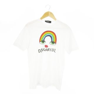 ディースクエアード(DSQUARED2)のDSQUARED2 22SS 半袖Tシャツ プリント レインボー ロゴ M 白(Tシャツ/カットソー(半袖/袖なし))