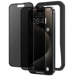 【人気商品】NIMASO 覗き見防止 iPhone15Pro用 ガラスフィルム 