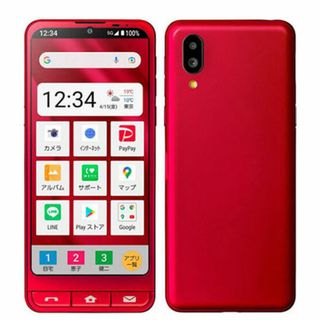 シャープ(SHARP)のA201SH シンプルスマホ6 ルビーレッド SIMフリー 本体 ソフトバンク Aランク スマホ シャープ  【送料無料】 a201shrd8mtm(スマートフォン本体)
