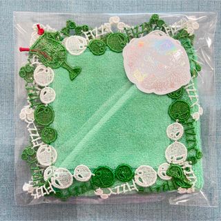 【新品未開封】近沢レース　シーズハンカチ　クリームソーダ　グリーン★ラッピング済(ハンカチ)