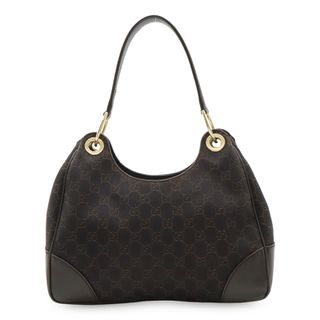 グッチ(GUCCI)のGUCCI グッチ GGキャンバス ショルダーバッグ セミショルダー ワンショルダー ハンドバッグ ブラウン 茶 ゴールド金具 アウトレット品 257265(ショルダーバッグ)