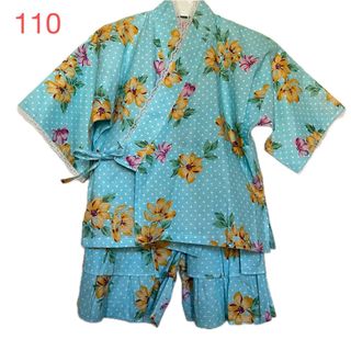 110 キュロット 花柄 甚平(甚平/浴衣)