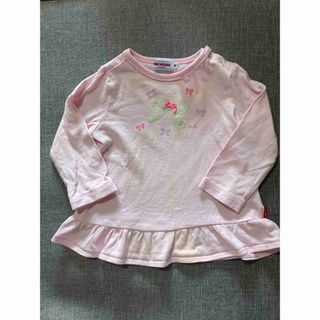 ミキハウス　長袖Tシャツ　ピンク　70-80