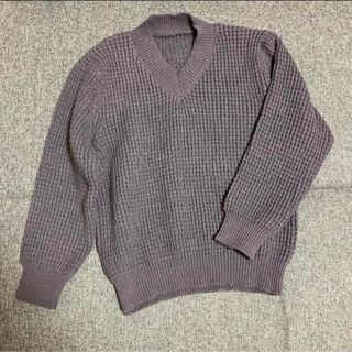 ニット モカ ブラウン 茶色 長袖 Ｖネック 秋 冬 レディース トップス(ニット/セーター)