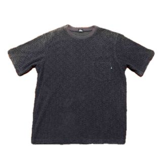ステューシー(STUSSY)の90s USA製 Stussy パイル地ロゴTシャツ(Tシャツ/カットソー(半袖/袖なし))