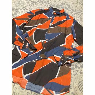 ボタン欠損　kolor カラー　総柄シャツ　サイズ2