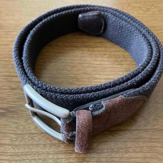 UNIQLO スウェードコンビストレッチベルト　ダークブラウ